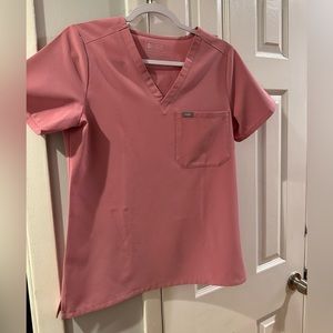 Figs Catarina Top Chalk Pink Size Small Gently Worn Good Condition